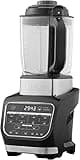 Ninja Foodi Blender & Soup Maker, 10 Auto-iQ Programs, 1.7L Glass Jug, Hot & Cold Blender, Built-In Heating Element, Tamper, Cleaning Program & Brush, 1000W, Black HB150UK