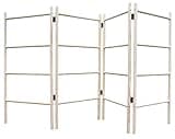 4-Panel Wooden Clothes Horse Airer - Quality, Folding Laundry Dryer