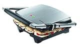 Breville Sandwich/Panini Press & Toastie Maker | 4-Slice | Non-stick-coated aluminium plates | Stainless Steel [VST026]