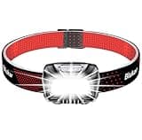Blukar Head Torch Rechargeable, 2000L Super Bright LED Headlamp Headlight with Sensor Control, 6 Light Modes, IPX5 Waterproof, 30 Hrs Runtime for Power Cuts, Emergency, Running, Hiking etc.