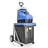 Hyundai Quiet Electric Garden Shredder 2800w 2.8 kw 230v 44mm Chipping Capacity Portable Branch Shredder 10m Power Cable 60L Collection Bag, 3 Year Warranty