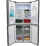Fridgemaster 394 Litre Four Door American Fridge Freezer With Multiflow - Black