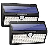 HETP Solar Lights Outdoor, Upgraded 78 LED Solar Motion Sensor Security Lights - Solar Powered Lights Waterproof Wireless Wall Lights Solar Lamps with 3 Intelligent Modes for Outside(2 Pack)