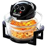 Schallen Black and Glass Air Fryer 17L 2 in 1 Deluxe Deep Fat Free Frying Low Running Cost Healthy Eating No Oil Halogen Cooker Machine with All Accessories Included (Glass 17L Air Fryer)