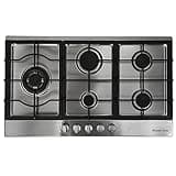 Russell Hobbs RH75GH601SS Stainless Steel 75cm Wide, 5 Burner Gas Hob, Free 2 Year Guarantee