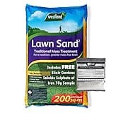 Elixir Gardens ® Westland Lawn Sand Moss Killer Lawn Grass Tonic Fertiliser Treats 200 sqm x 1